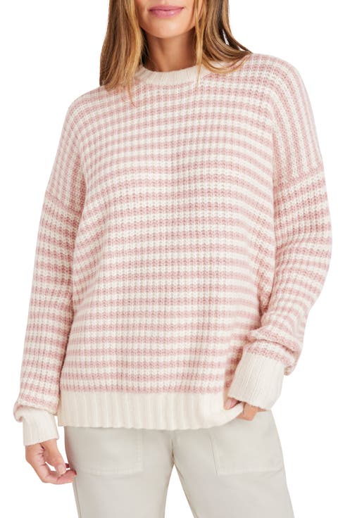 Robyn Stripe Oversize Shaker Stitch Sweater