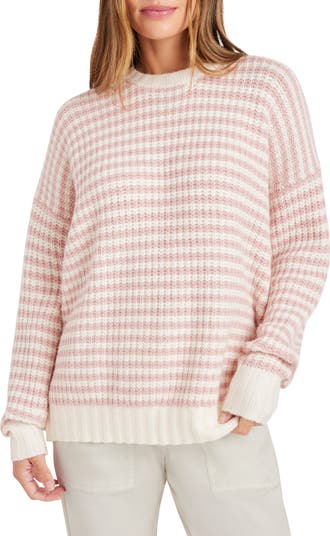 Splendid Robyn Stripe Oversize Shaker Stitch Sweater