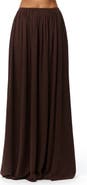 Naked Wardrobe Gathered Side Slit Maxi Skirt