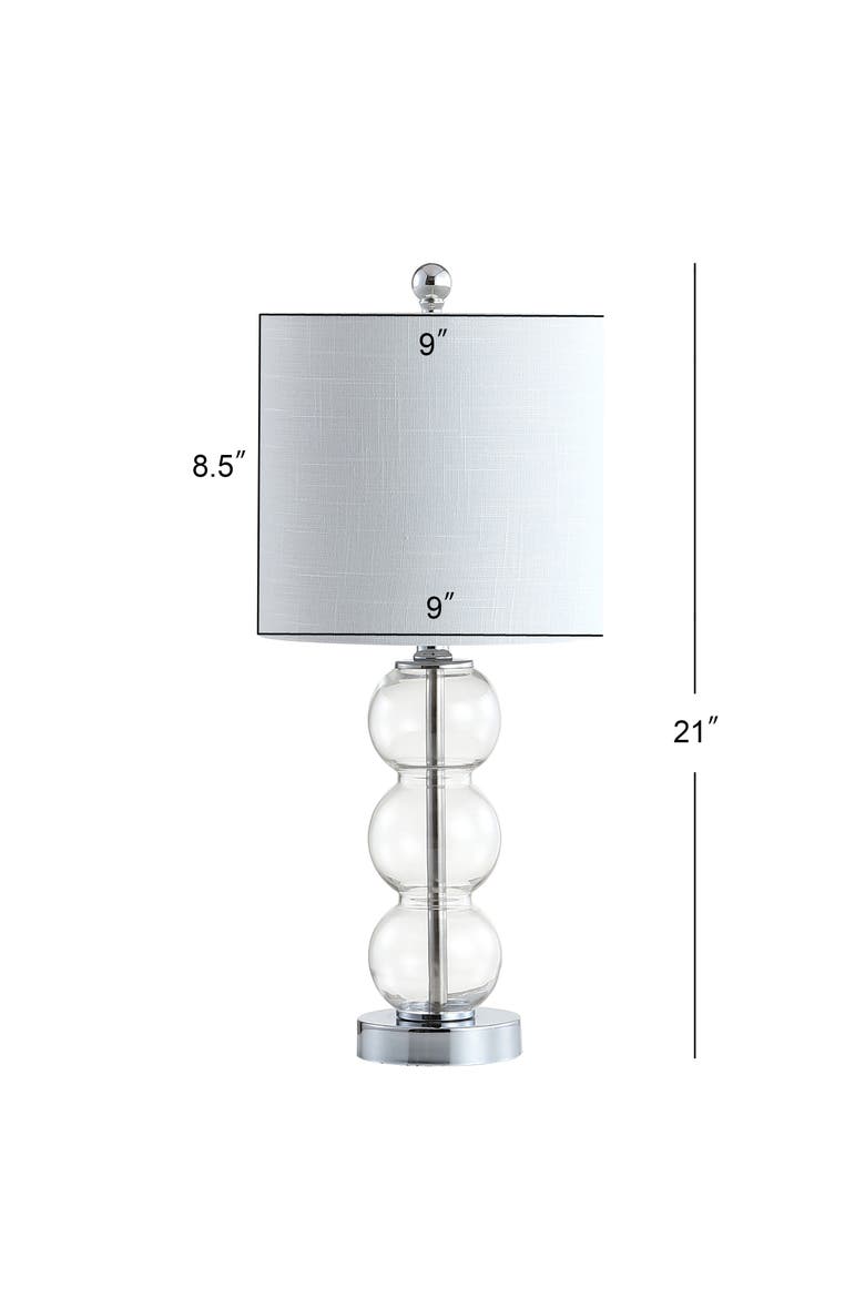 February Glass/Metal LED Table Lamp, Alternate, color, Clear/Chrome