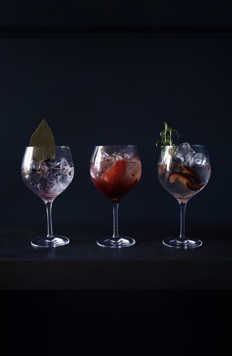 Orrefors Set of 4 Crystal Gin & Tonic Glasses, Alternate, color, Clear