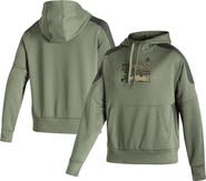 adidas Women's adidas Olive Texas A&M Aggies Salute to Service Military Appreciation Pullover Hoodie