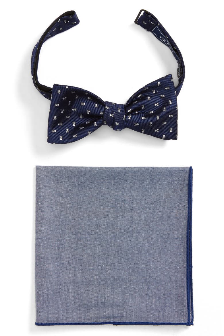 Skull & Crossbone Style Box, Main, color, NAVY