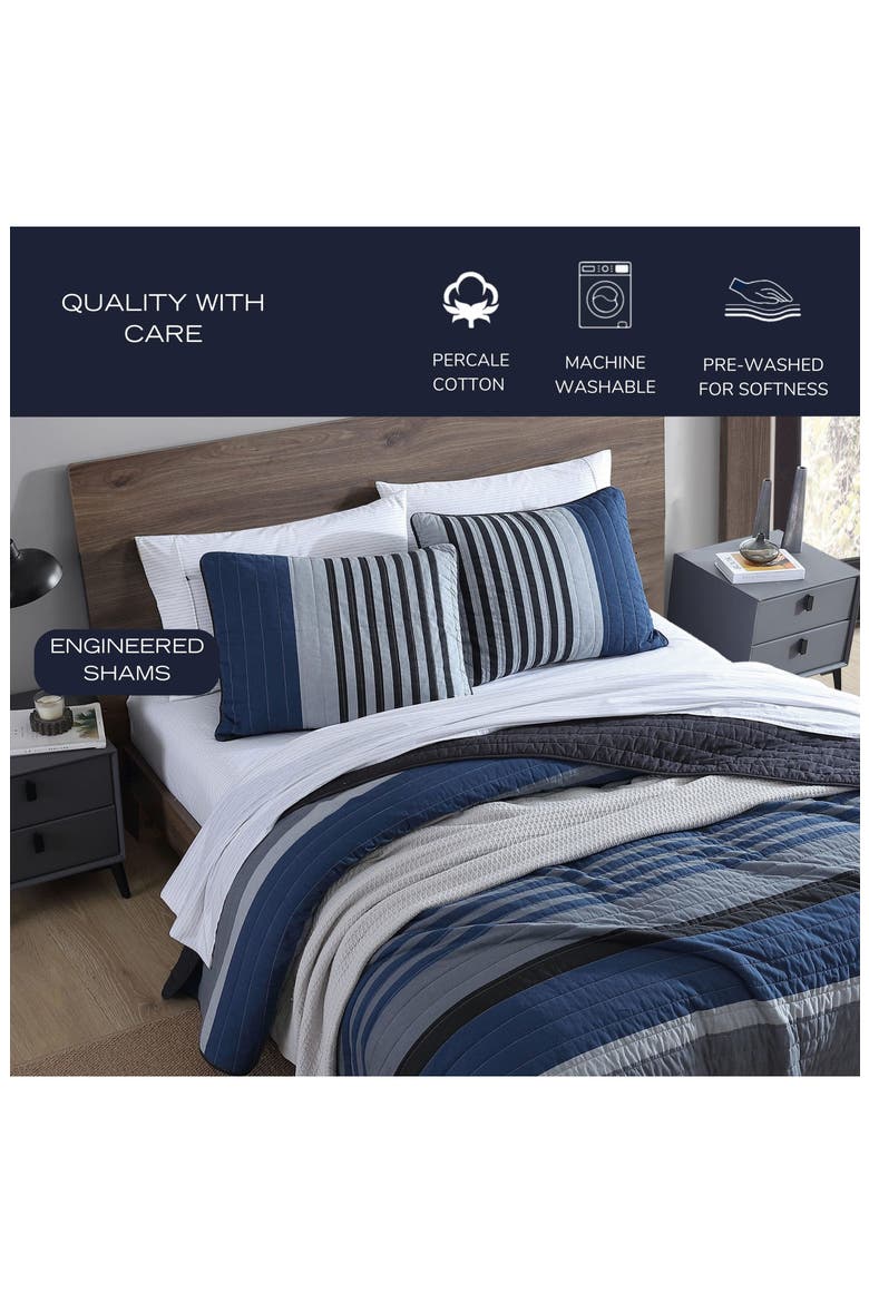 Fairwater Quilt & Sham Set, Alternate, color, BLUE