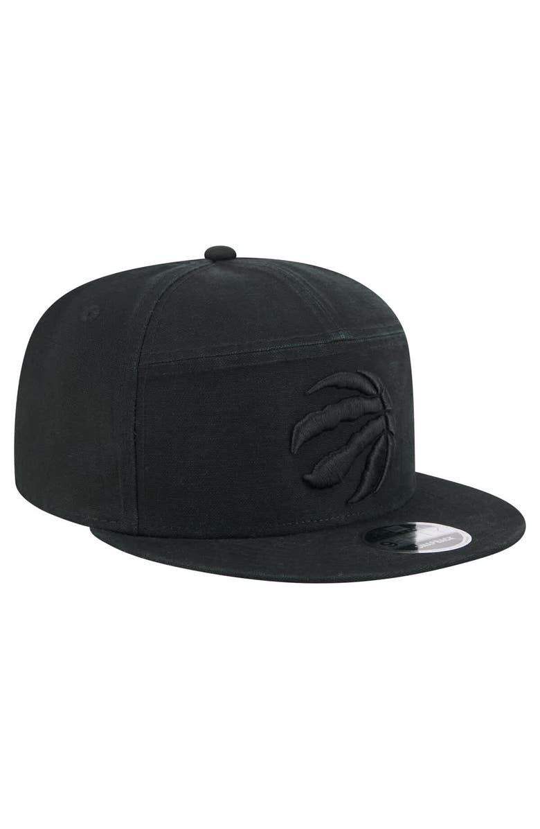 New Era Men's New Era Black Toronto Raptors Adventure Canvas Split Panel 9FIFTY Snapback Hat, Alternate, color, 