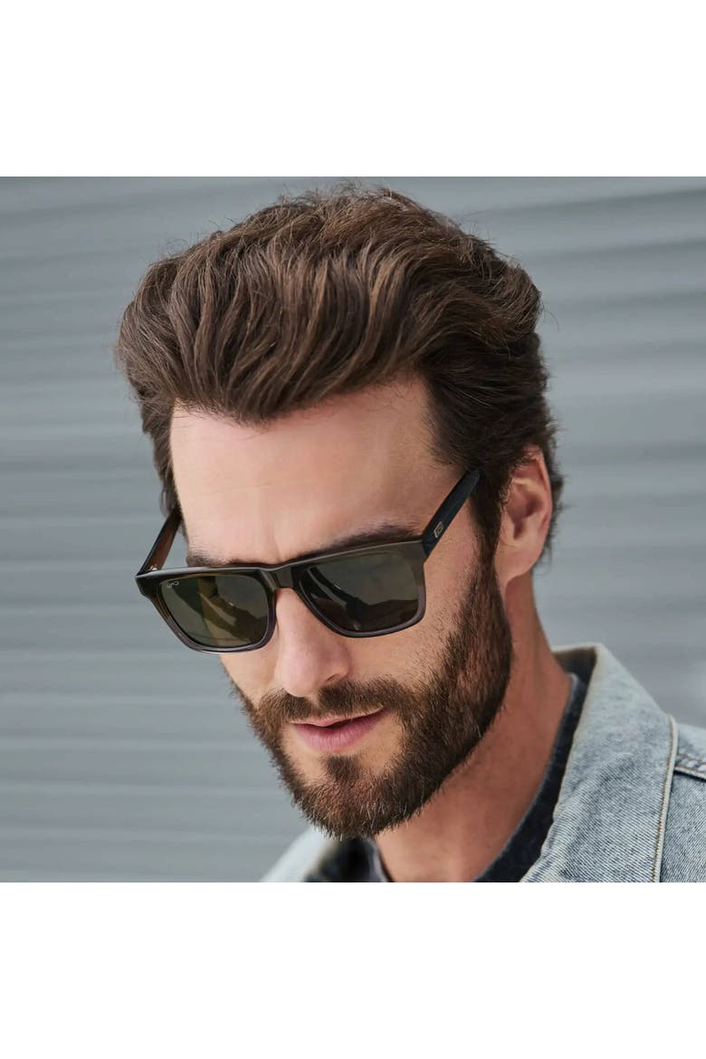 Denver - 53mm Square Polarized Sunglasses, Alternate, color, Blue Forest Fade