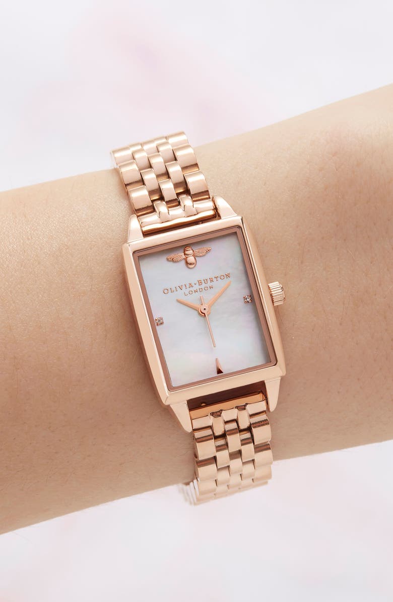 Olivia Burton Beehive Bracelet Watch, 20mm, Alternate, color,