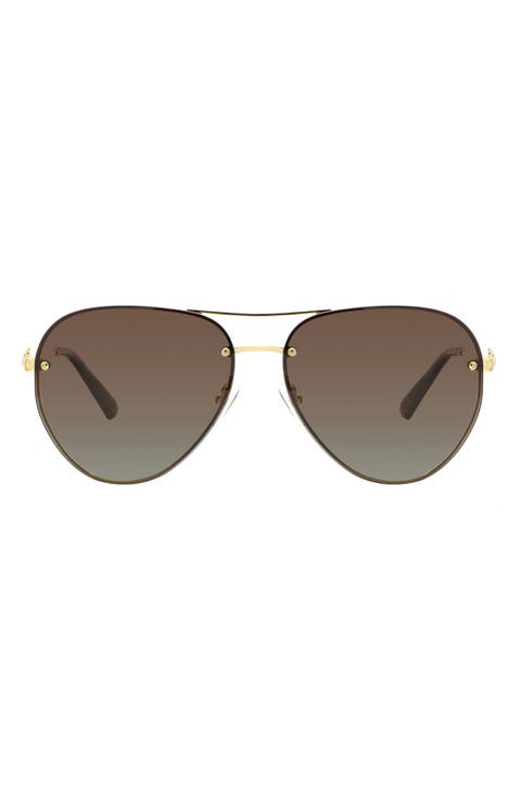 60mm Gradient Polarized Pilot Sunglasses