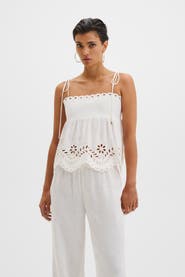 Malina Carrie Broderie Anglaise Top