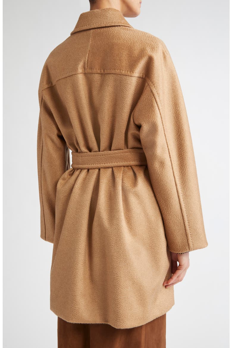 Filato Belted Camel Hair Wrap Coat, Alternate, color, CAMEL