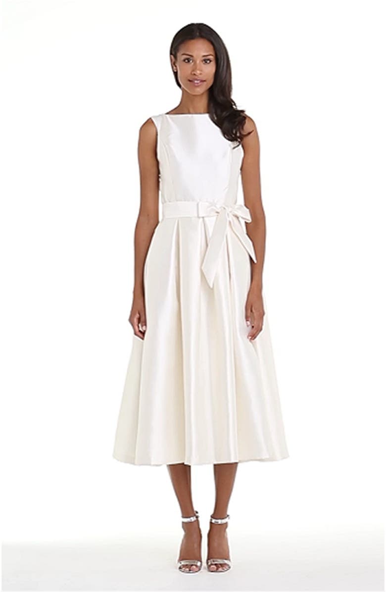 Isaac Mizrahi New York Faille Satin Fit & Flare Dress, Alternate, color,