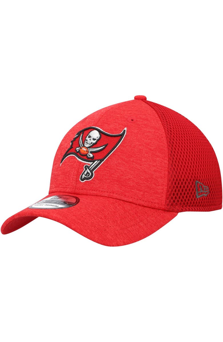 New Era Men's New Era Red Tampa Bay Buccaneers Stripe 39THIRTY Flex Hat, Main, color, Red