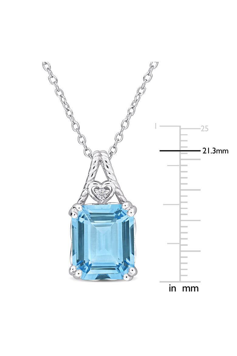 Blue Topaz Pendant Necklace, Alternate, color, BLUE