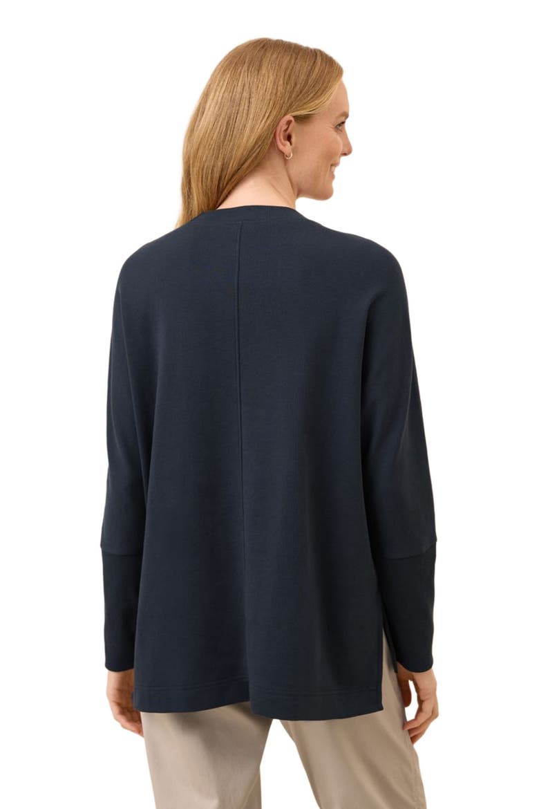 Organic Cotton Airplane Long Sleeve Poncho, Alternate, color, Midnight Blue