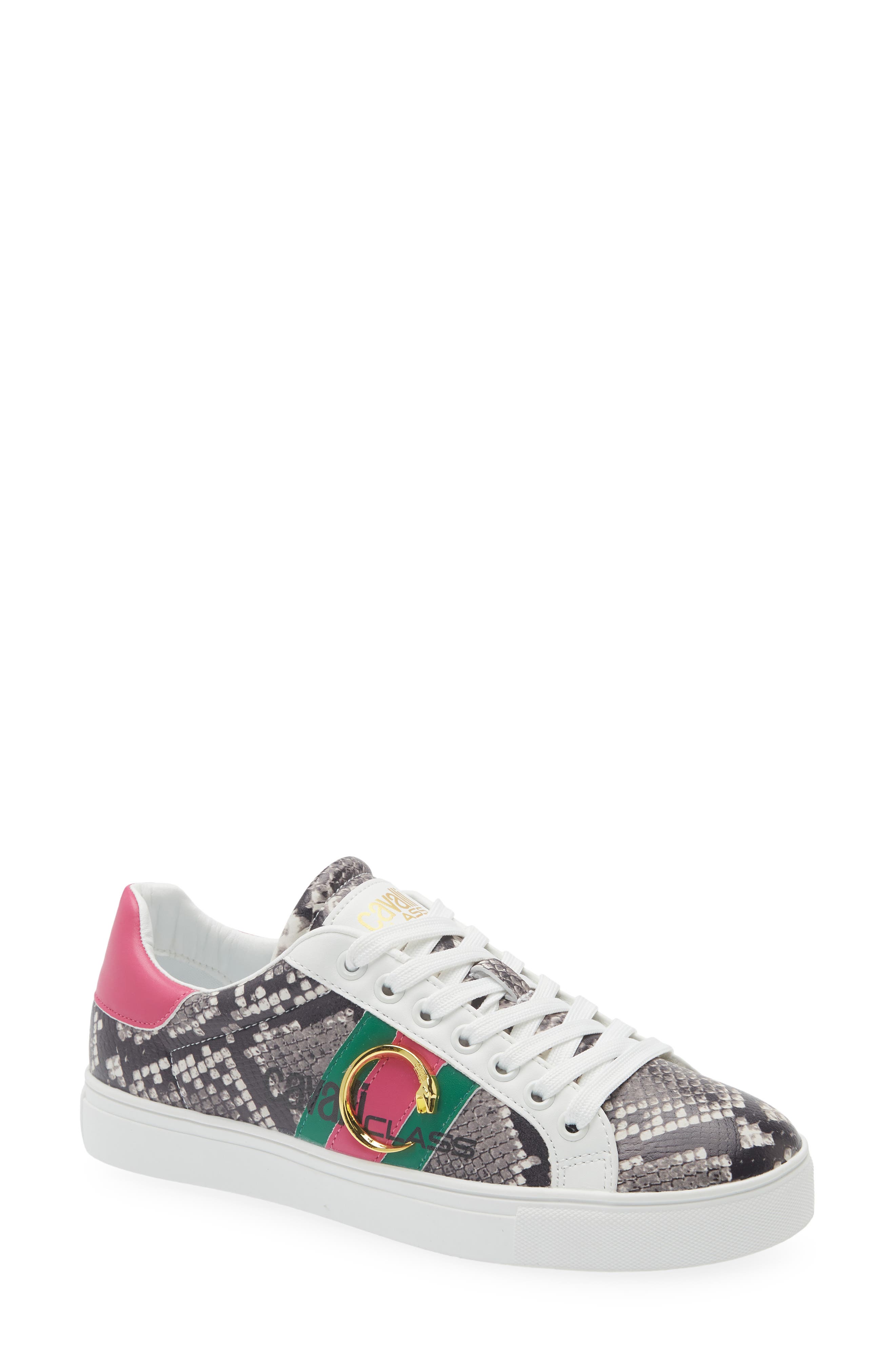 Roberto Cavalli Low Top Sneaker, Main, color, White
