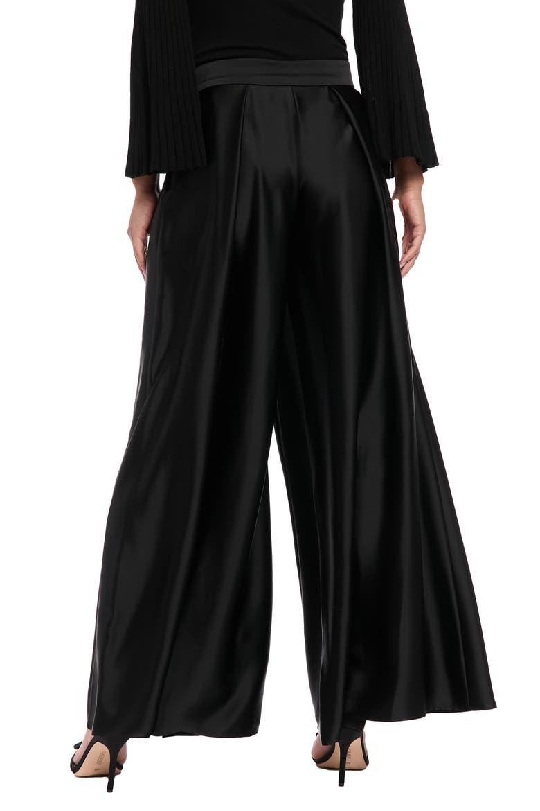 Pleated Wide Leg Pants, Alternate, color, BLACK