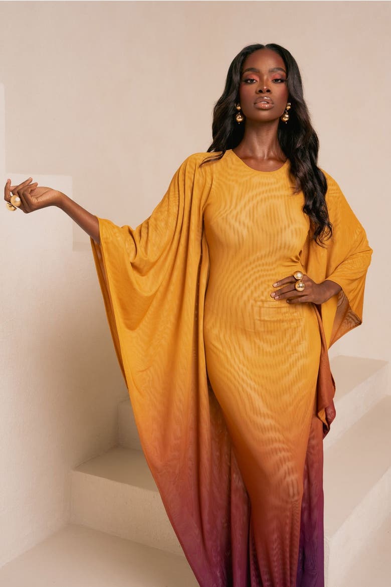 Sol Kaftan Dress, Alternate, color, Yellow