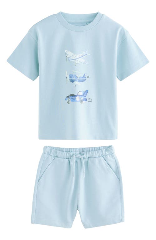 Next Kids' Transport Graphic T-shirts & Shorts 3-pack In Blue