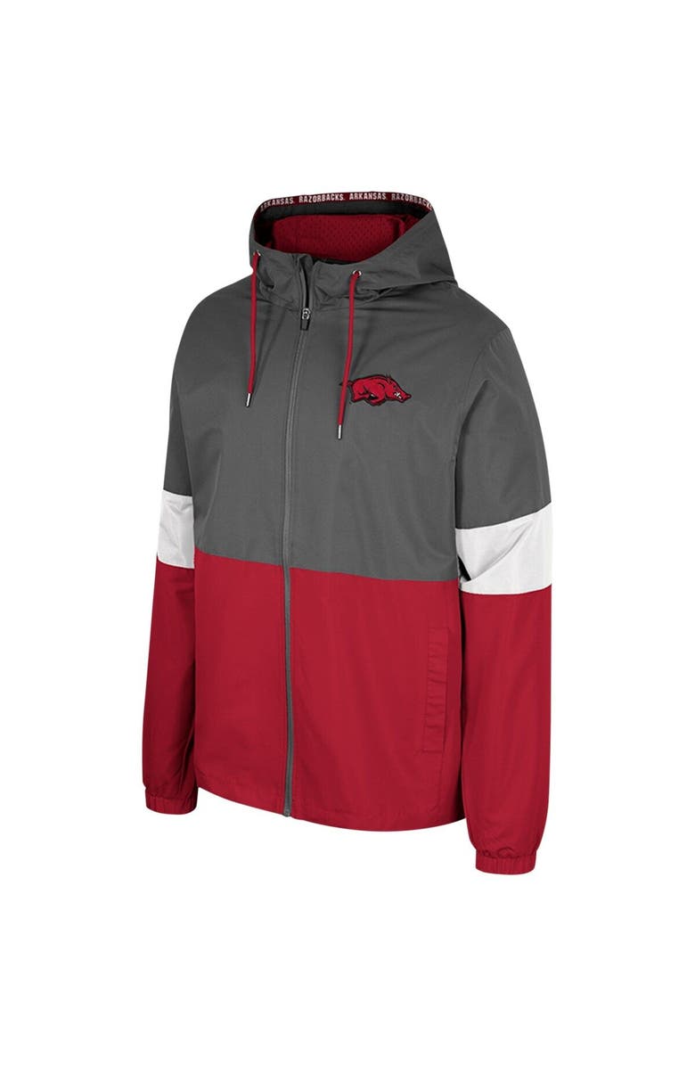 COLOSSEUM Men's Colosseum Charcoal Arkansas Razorbacks Miles Full-Zip Jacket, Alternate, color, Charcoal