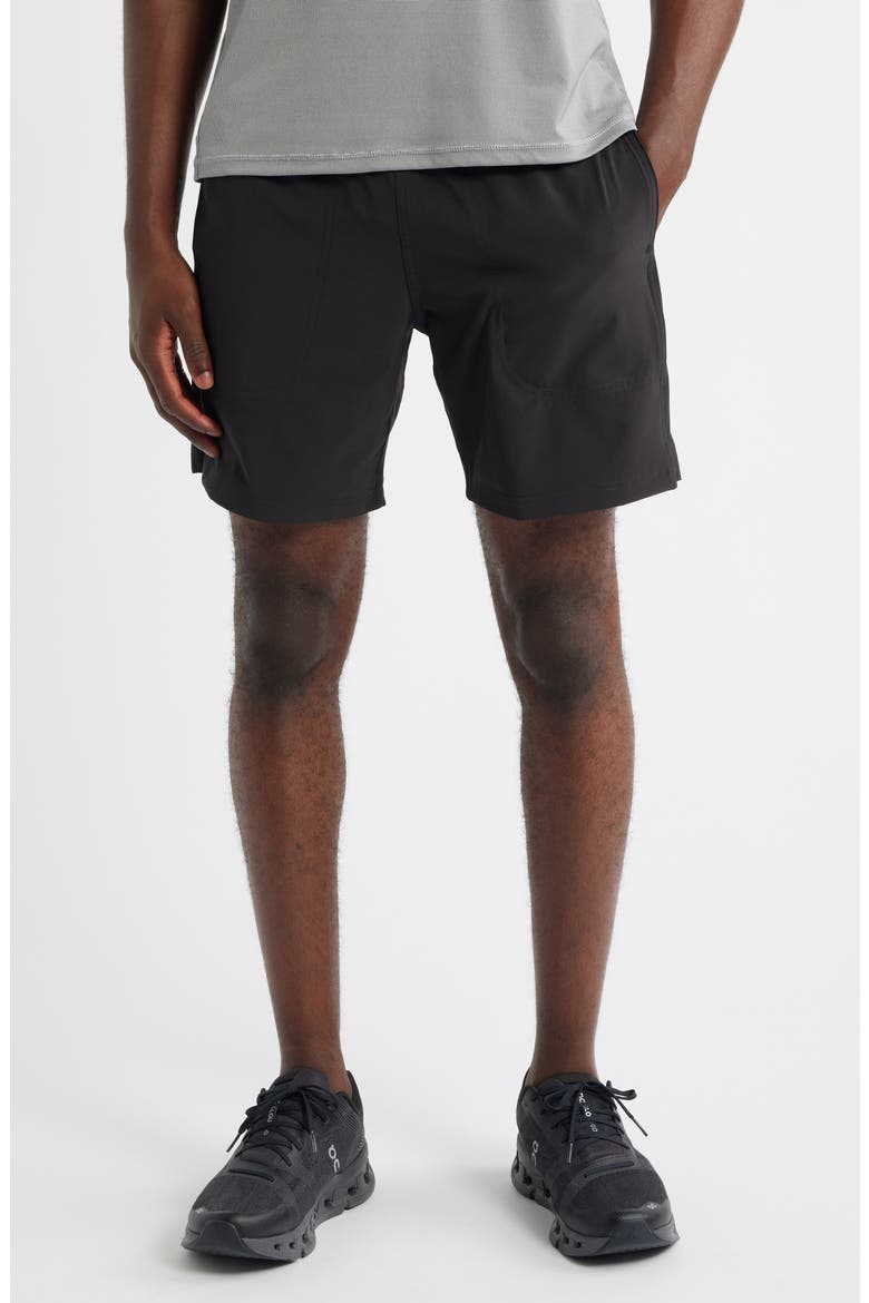 Active Breeze 7-Inch Training Shorts, Main, color, BLACK