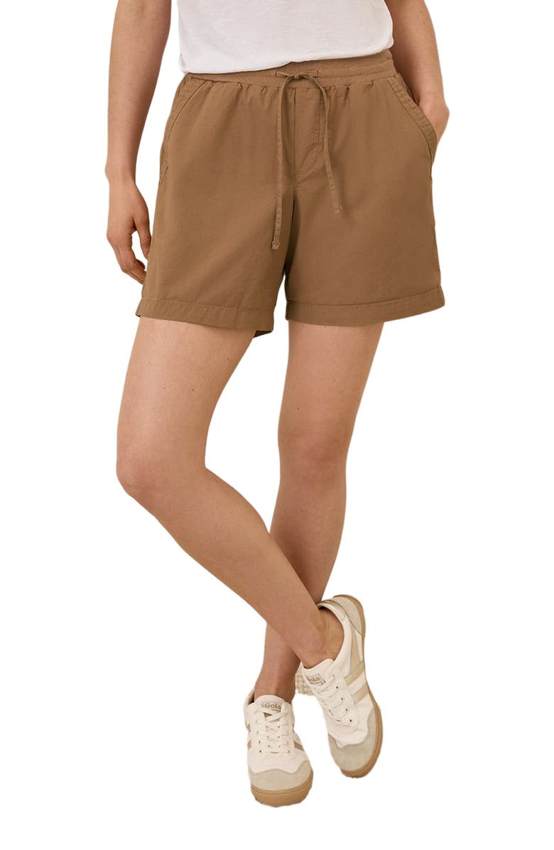 Pact Organic Cotton Monterey Poplin Short, Alternate, color, Brown Sugar