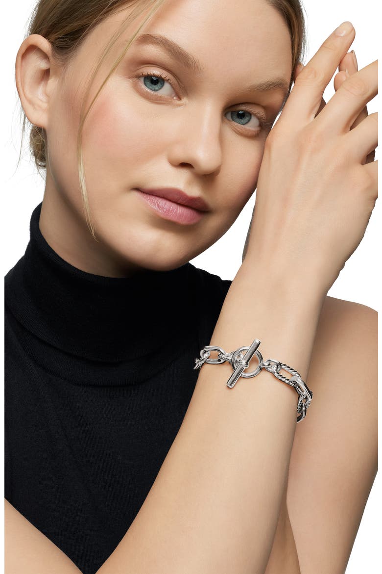 Madison® Toggle Chain Bracelet, 11mm, Alternate, color, STERLING SILVER