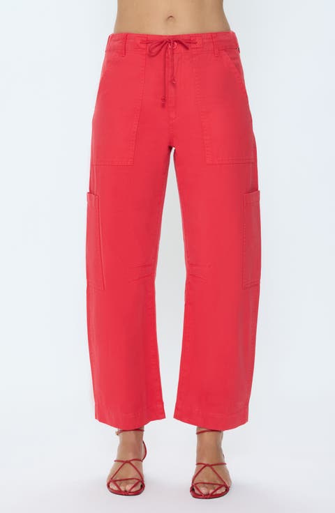 Sabrina High Waist Barrel Twill Utility Pants