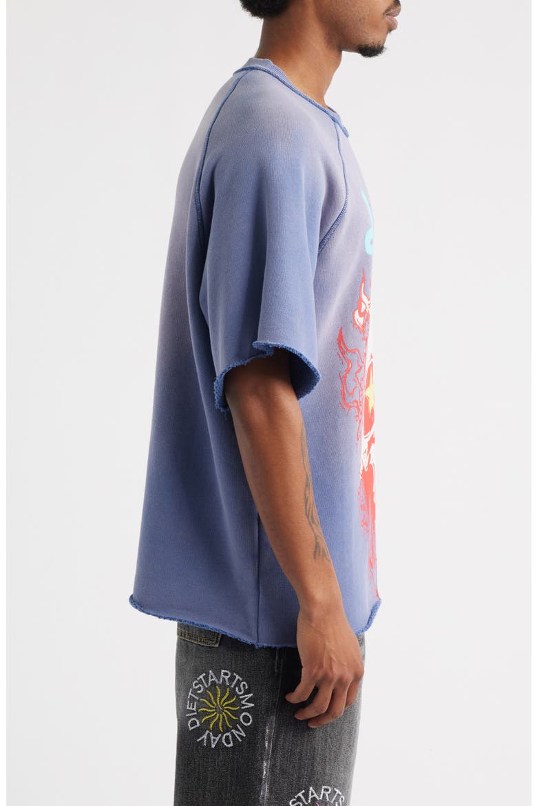 Skull Graphic T-Shirt, Alternate, color, BLUE