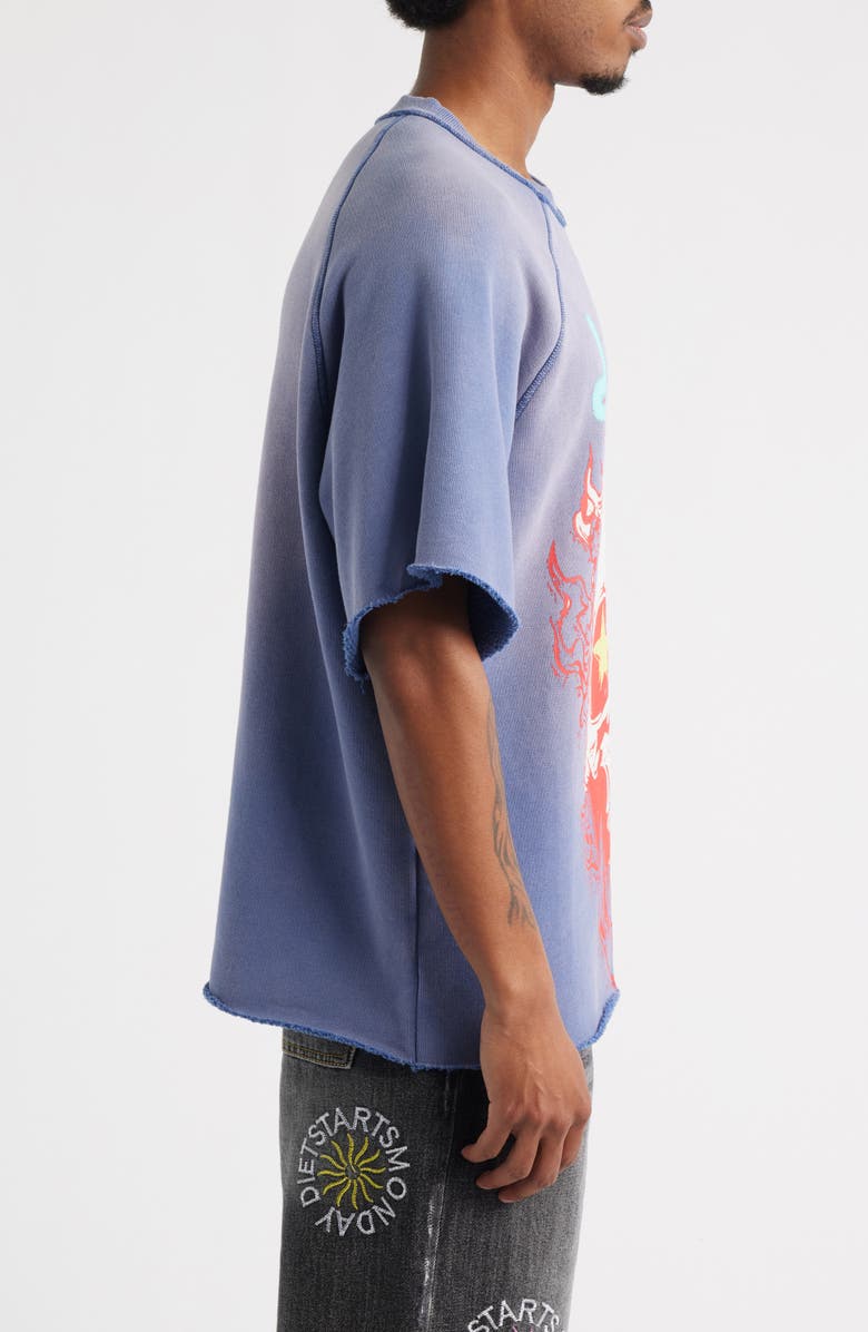 DIET STARTS MONDAY Skull Graphic T-Shirt, Alternate, color, Blue