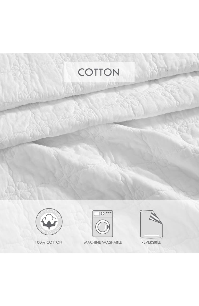 STONE COTTAGE Floral Trellis Quilt & Sham Set, Alternate, color, White