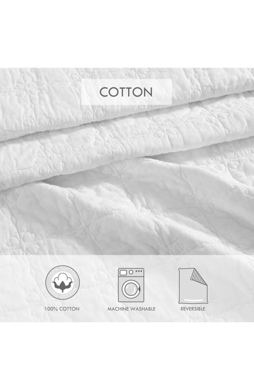 Stone Cottage Floral Trellis Quilt & Sham Set In White