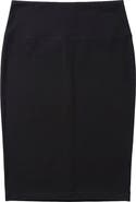 ELLE COUTURE Elastic Waist Straight Ponte Pencil Skirt