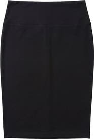 ELLE COUTURE Elastic Waist Straight Ponte Pencil Skirt