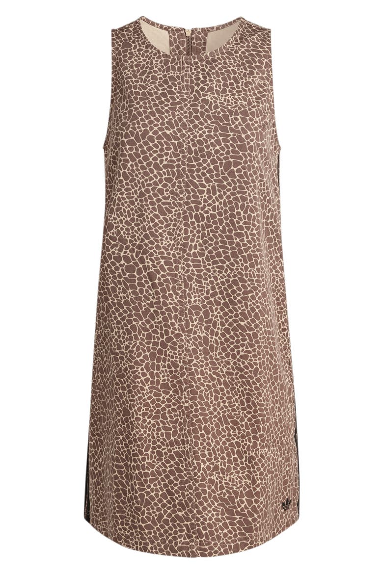 Animal Print Sleeveless Shift Dress, Alternate, color, EARTH STRATA/ STONE KHAKI