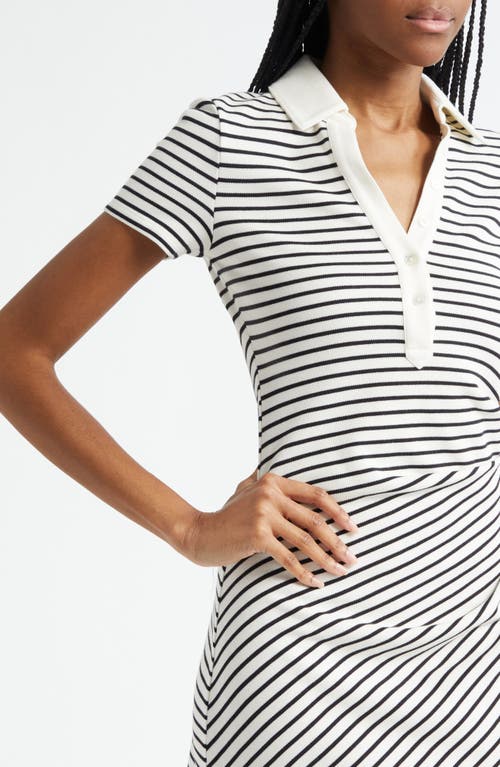 Veronica Beard Lanier Stripe Short-sleeve Polo Dress