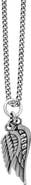 King Baby Double Wing Pendant on Curb Link Chain