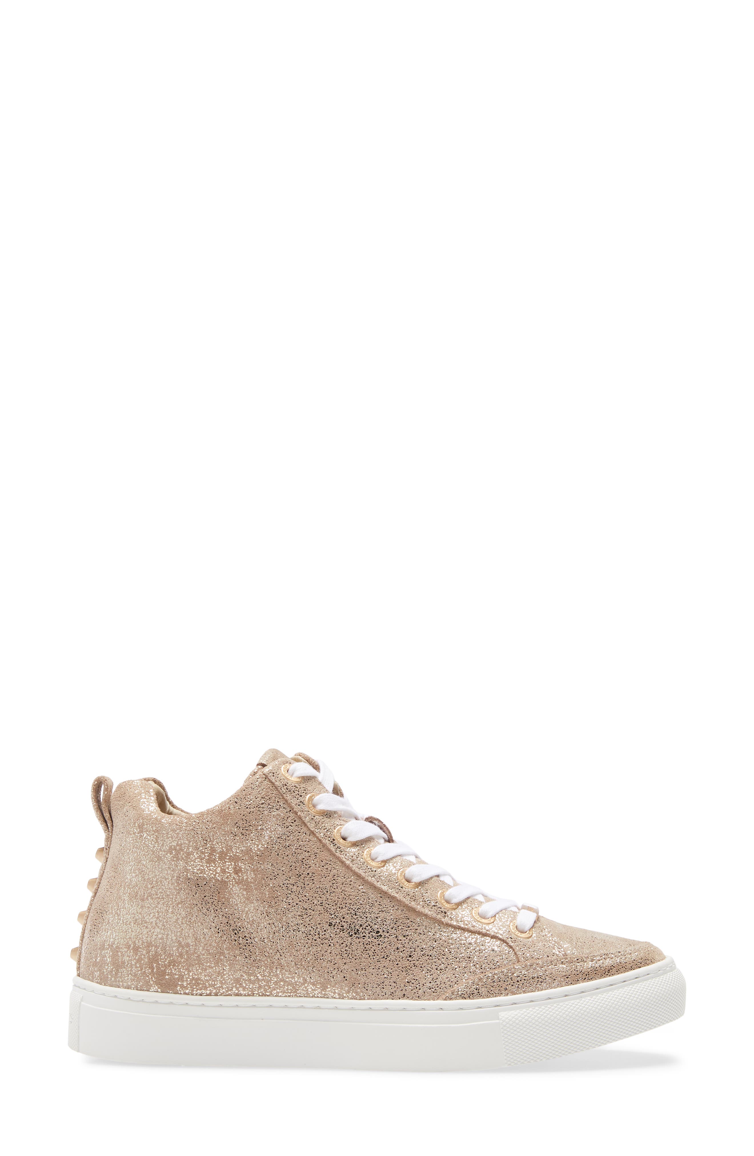 Ludlow Platform High Top Sneaker, Alternate, color, GOLD LEATHER