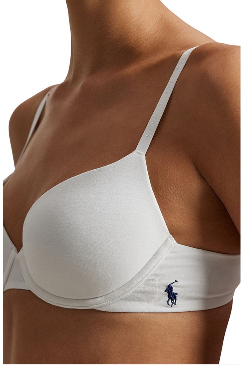 Underwire T-Shirt Bra, Alternate, color, WHITE CLOUD