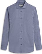 Bugatchi Axel Shaped Fit Geo Print Stretch Button-Up Shirt