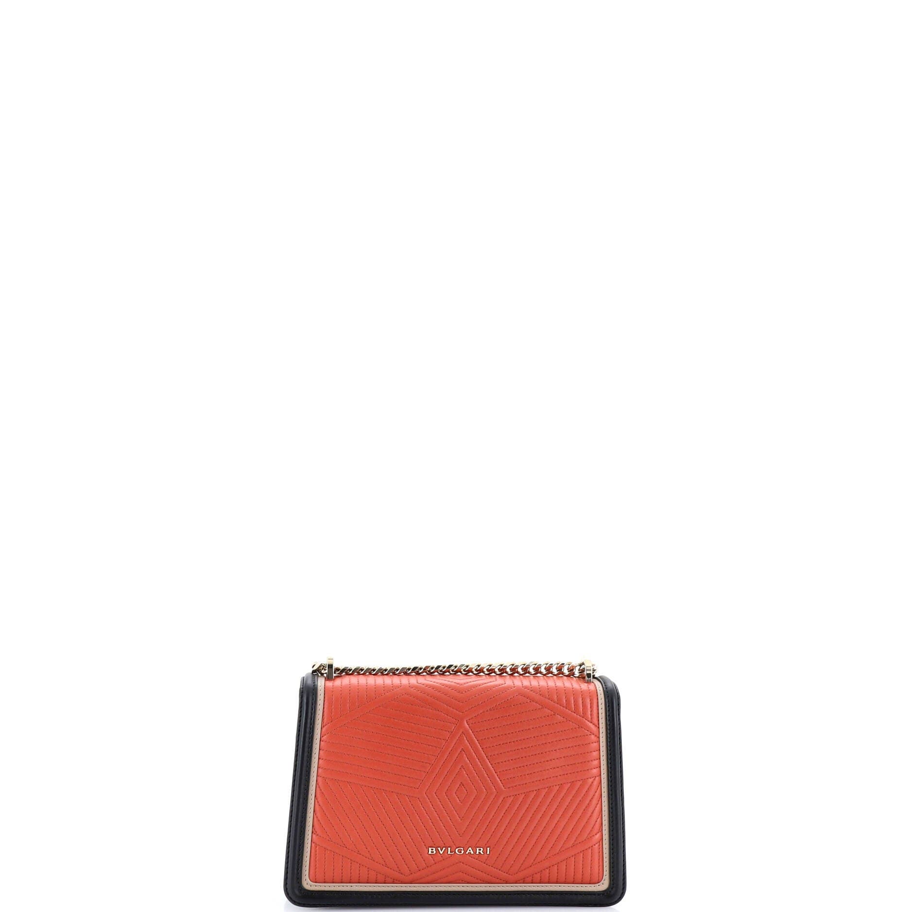 Serpenti Forever Shoulder Bag Quilted Leather Small, Alternate, color, Orange