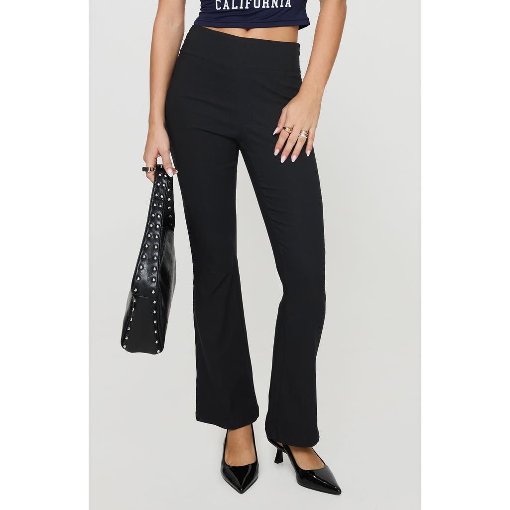Princess Polly Everyday Flared Pants In Black