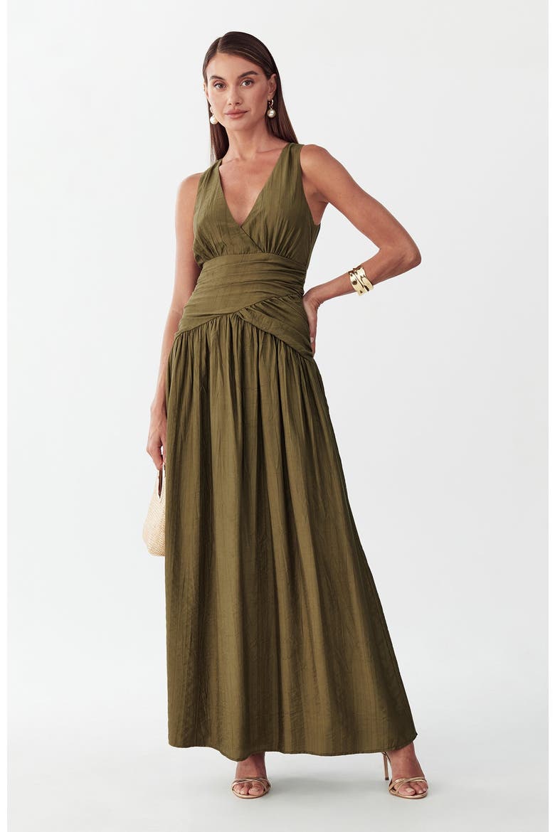 Jasa Midi Dress, Alternate, color, Olive