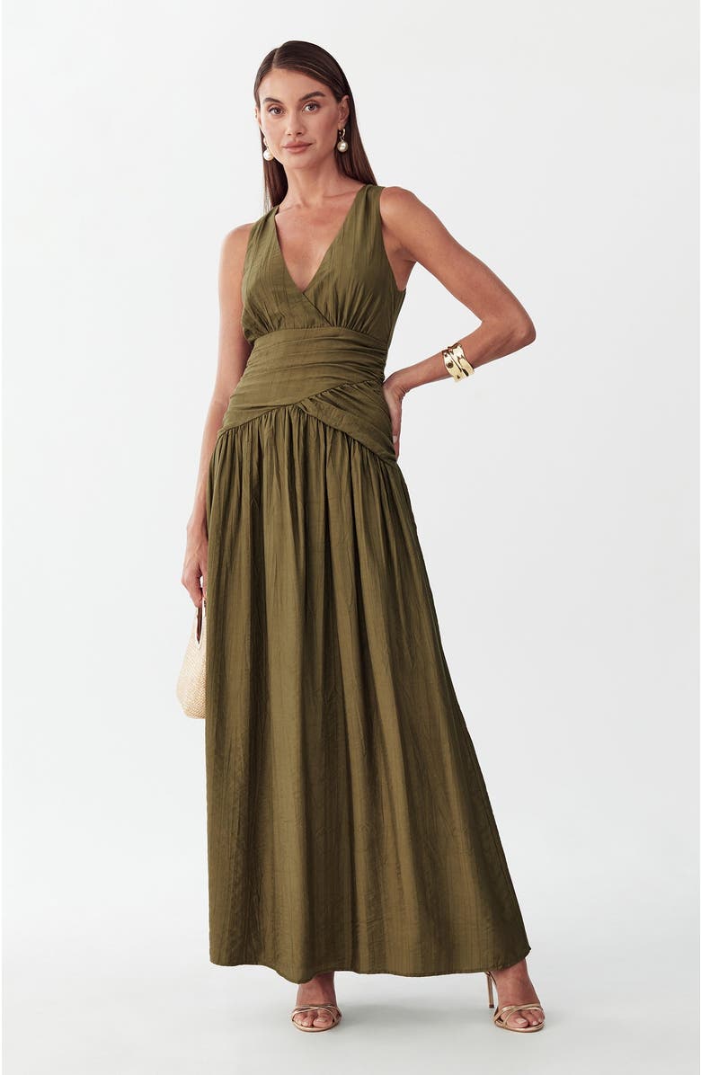 ST MRLO Jasa Midi Dress, Alternate, color, Olive