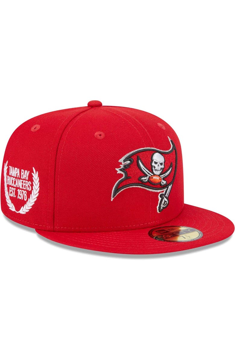 New Era Men's New Era Red Tampa Bay Buccaneers Camo Undervisor 59FIFTY Fitted Hat, Main, color, Red