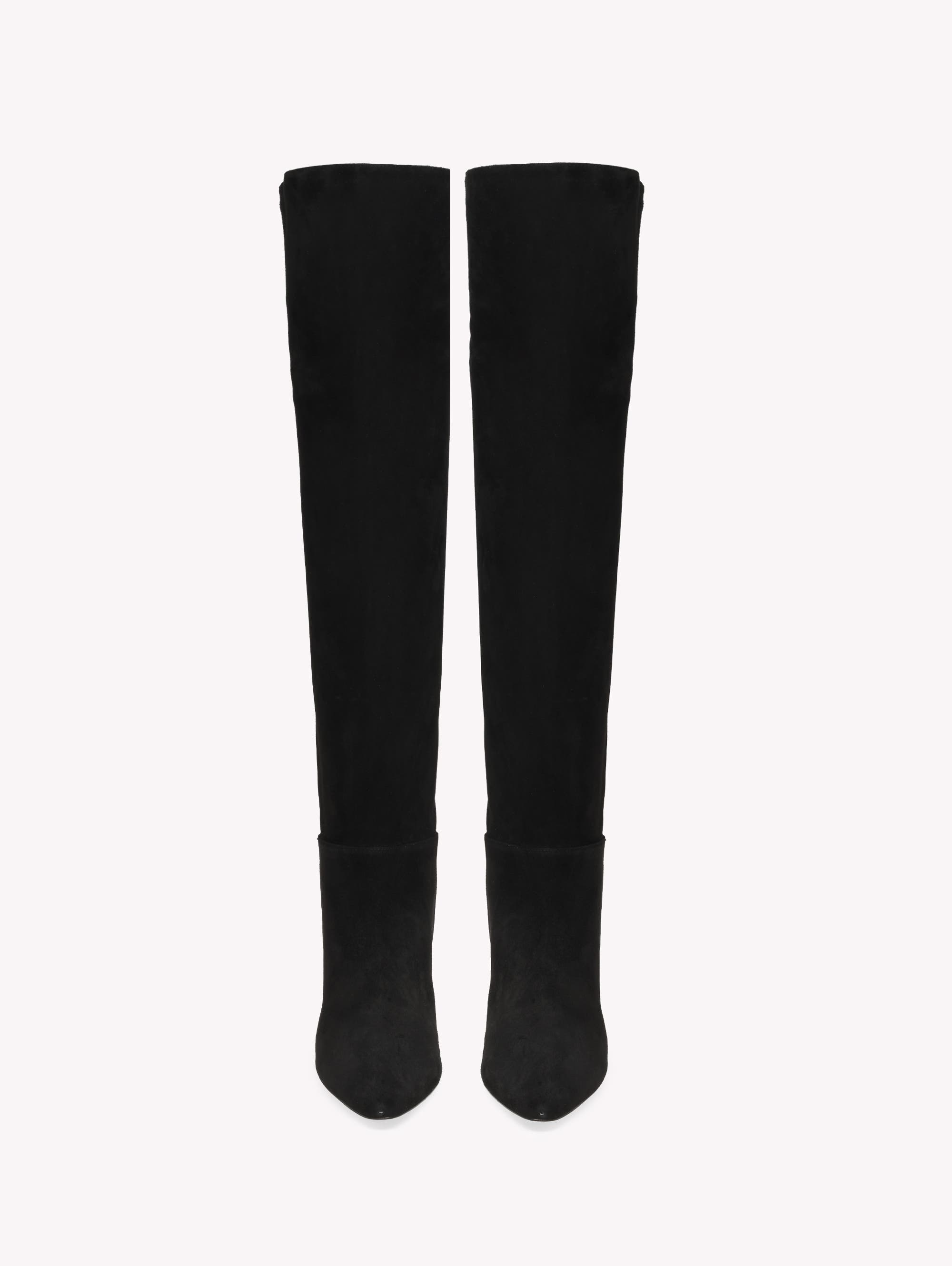 Gianvito Rossi Elise Boot 55, Alternate, color, Black Suede