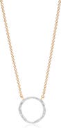 Monica Vinader Riva Circle Diamond Pendant Necklace