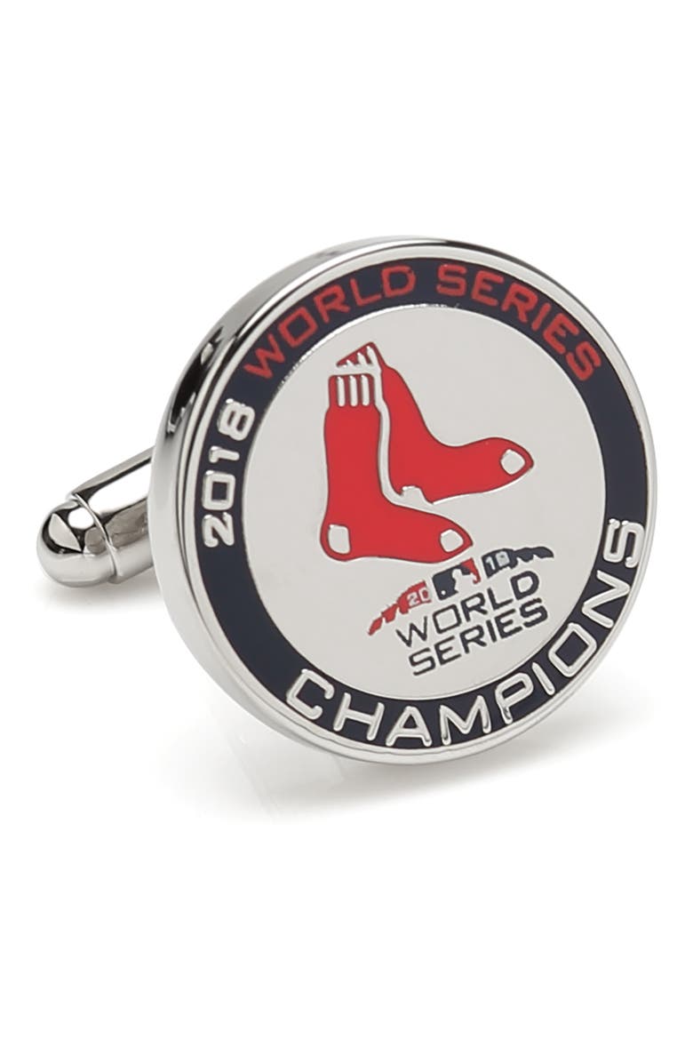 Boston Red Sox World Series Cuff Links, Alternate, color, SILVER