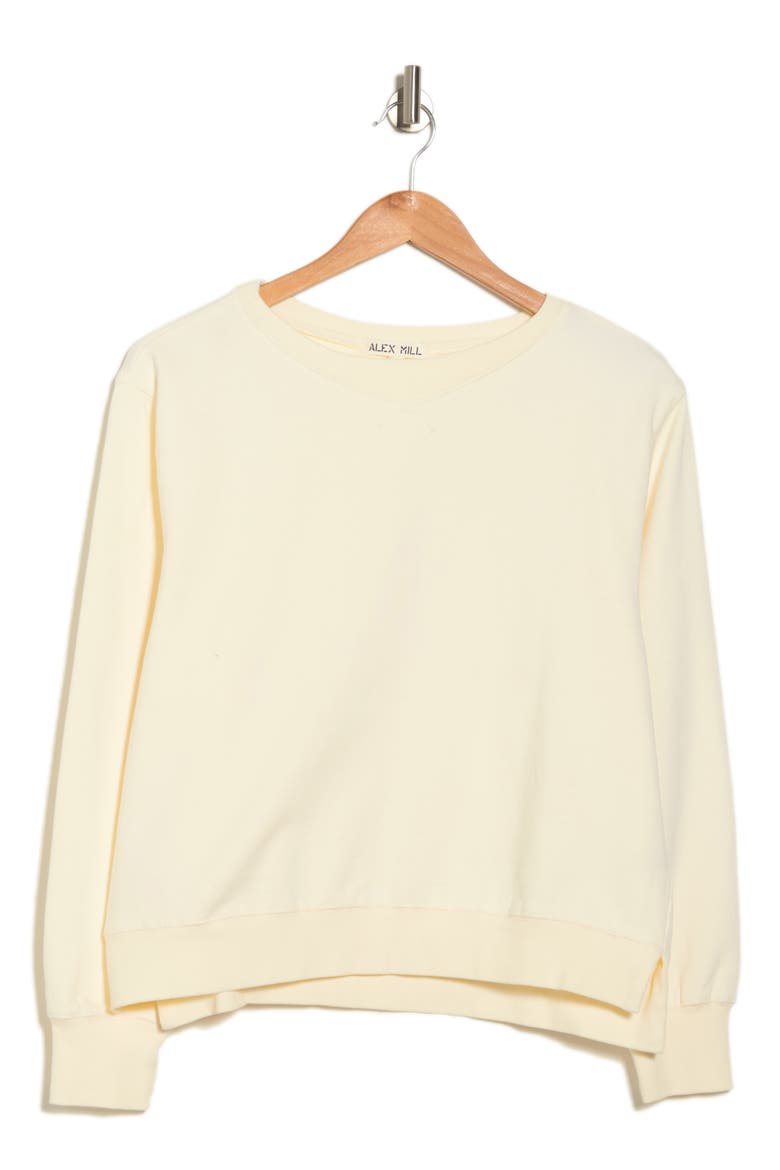 Lakeside Boatneck Sweatshirt, Alternate, color, OFF WHITE