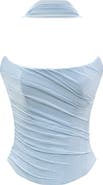 HOUSE OF CB Hallie Corset Mesh Halter Top