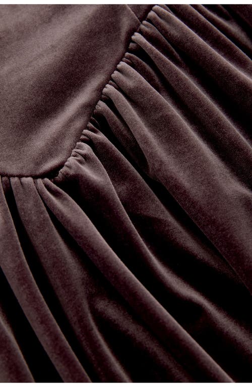 Next Velvet Sleeveless Minidress In Brown